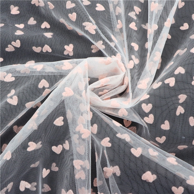 velvet heart mesh fabric