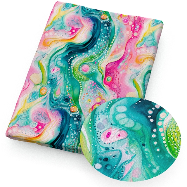 polyester cotton color tie dye geometry series polyester cotton fabric set (12 pcs/set) polyester cotton fabric,50*45cm(19.7*17.7