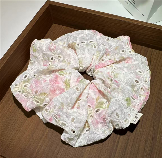 embroidered flower tie dye chiffon fabric