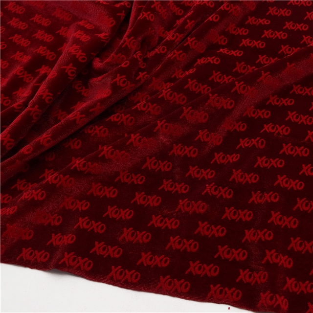 220g 2 ways velvet letters stretch velvet fabric