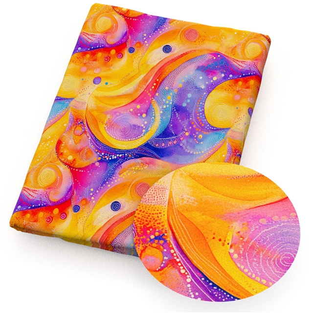 polyester cotton color tie dye geometry series polyester cotton fabric set (12 pcs/set) polyester cotton fabric,50*45cm(19.7*17.7