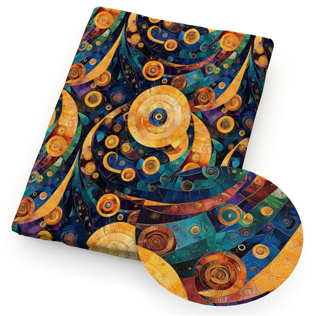 polyester cotton geometric series polyester cotton fabric set (12 pcs/set) polyester cotton fabric,50*45cm(19.7*17.7