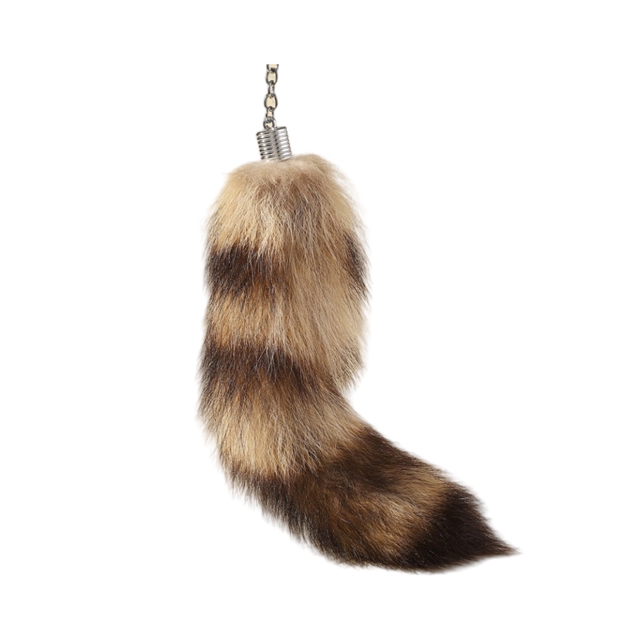 Faux fur Fox Tail Raccoon Tail Decorative Keychain