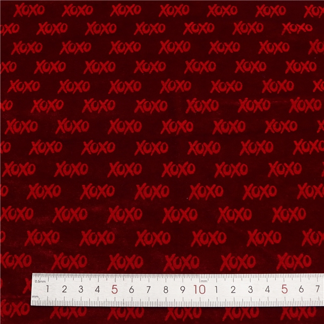 220g 2 ways velvet letters stretch velvet fabric