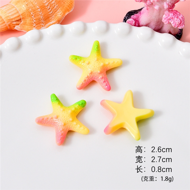 plastic/resin seven colors shell conch 3d resin accessories 6#