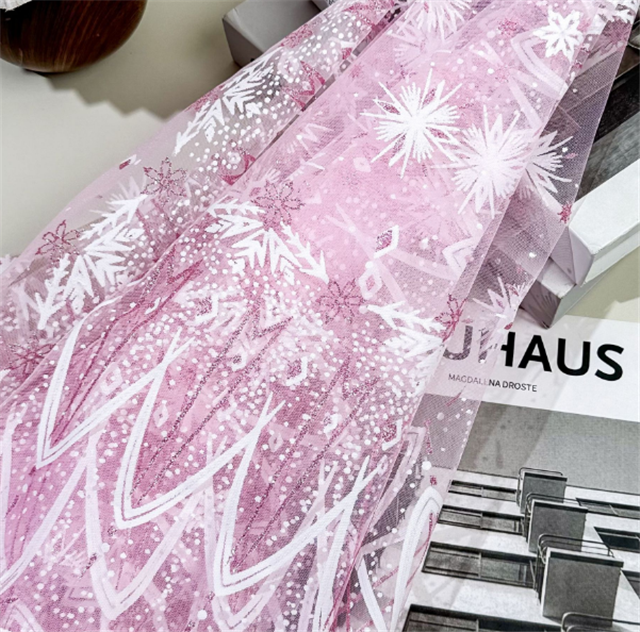 offset printing powder snowflake mesh fabric