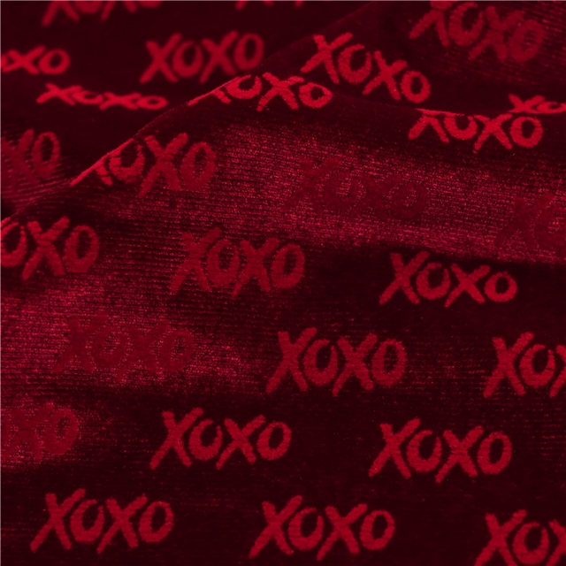220g 2 ways velvet letters stretch velvet fabric