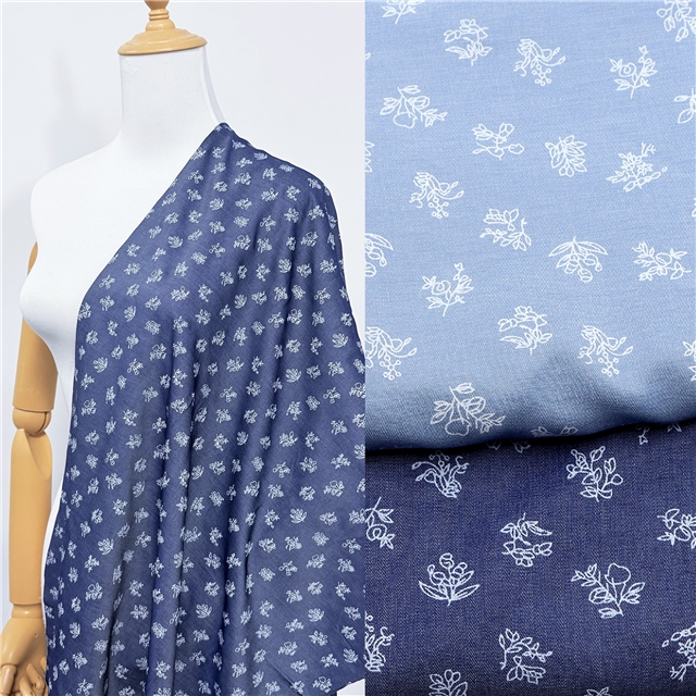 offset printing and tencel cotton denim fabric