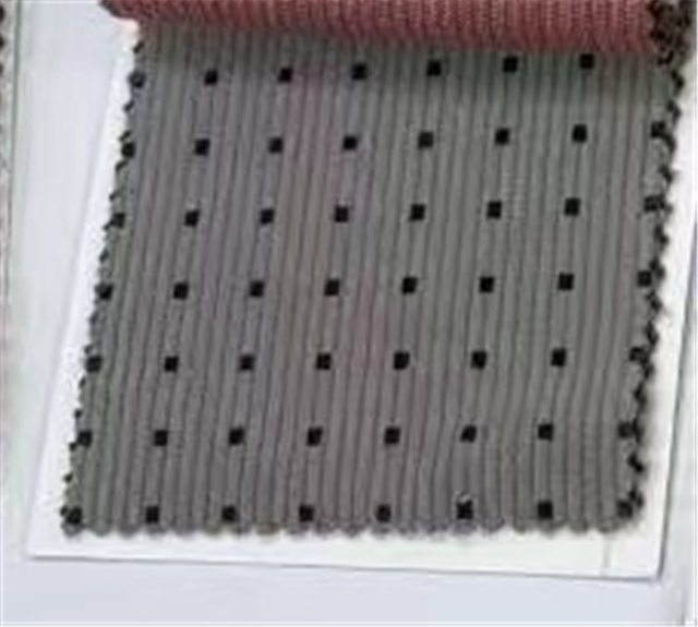square dots print corduroy fabric