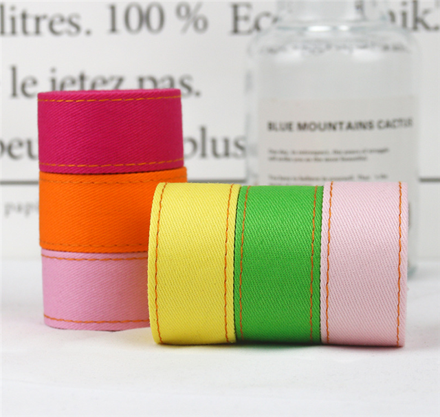 stitching line plain denim pressure strip webbing