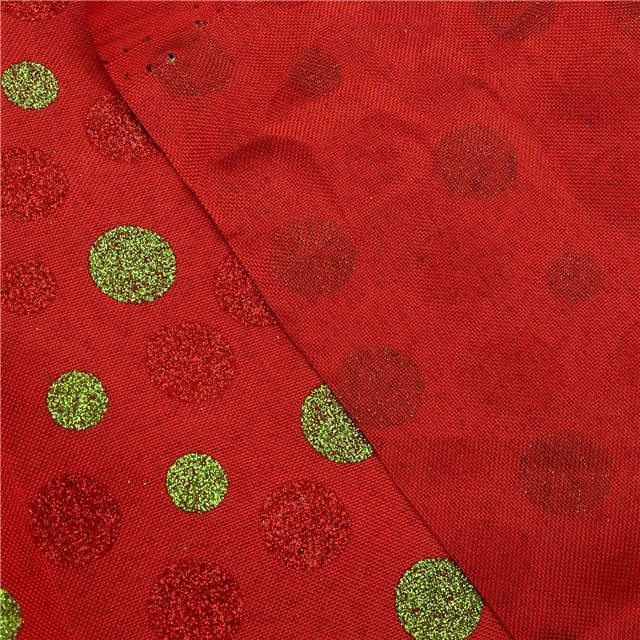 christmas dots faux linen fabric
