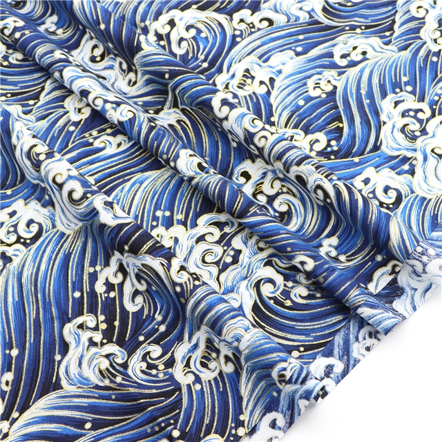 100％cotton Japanese-style bronzing 100％cotton printed fabric 17#,50*150cm(19.7*59.1