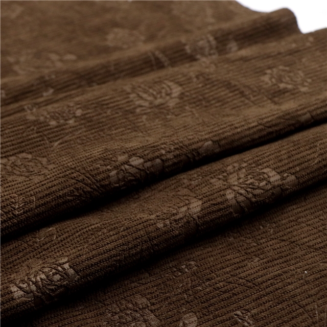 plain embossed rose corduroy fabric 3#coffee,50*150cm(19.7*59.1