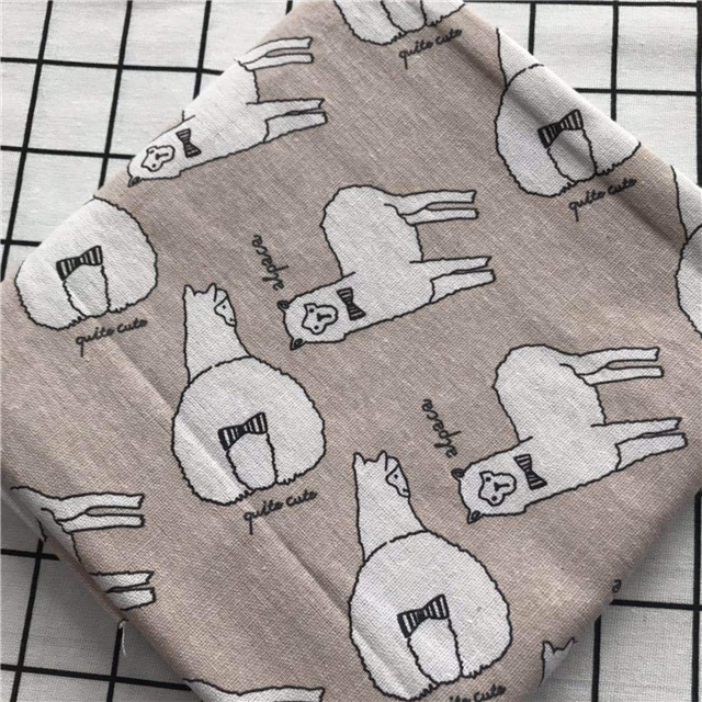 animal series cotton and linen printed fabric