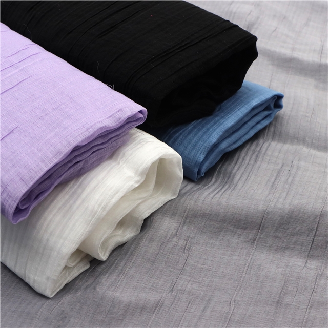 plain tencel bubble wrinkle fabric