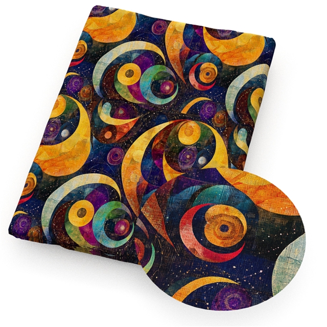 polyester cotton geometric series polyester cotton fabric set (12 pcs/set) polyester cotton fabric,50*45cm(19.7*17.7