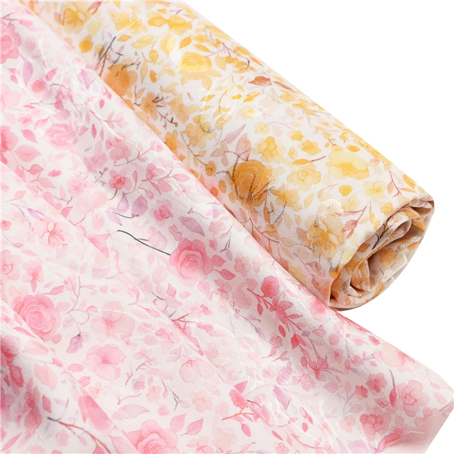 leaf and flower jacquard fabric