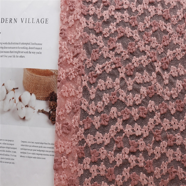 2 ways bubble flower lace fabric