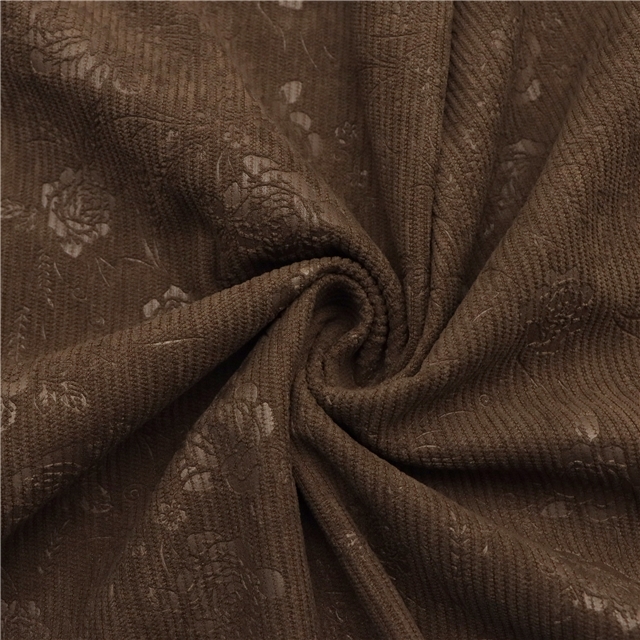 plain embossed rose corduroy fabric 3#coffee,50*150cm(19.7*59.1