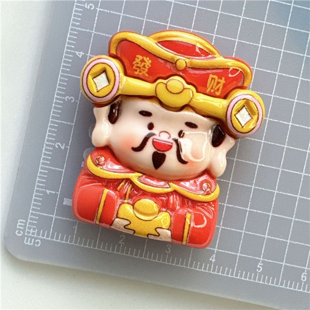 resin New Year God of Wealth Large 3D Resin Accessories