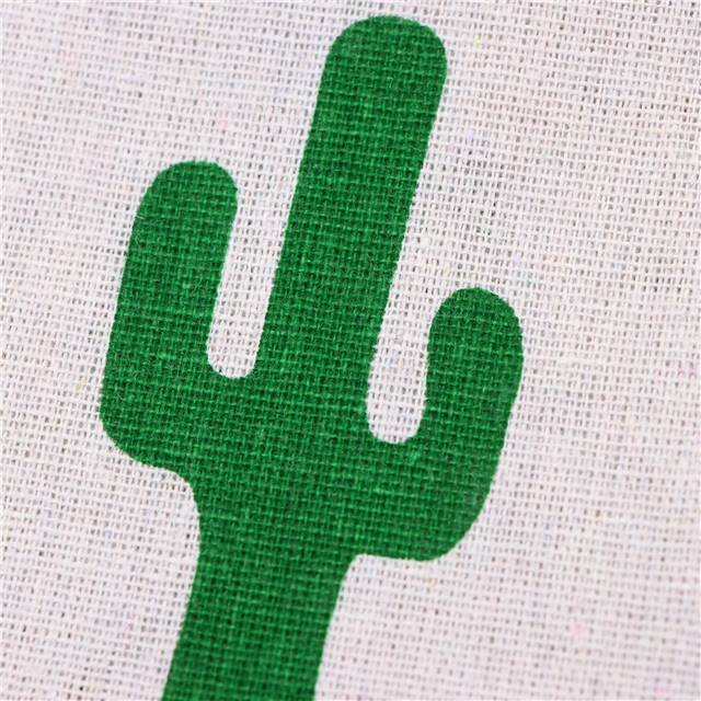 cactus cotton linen print