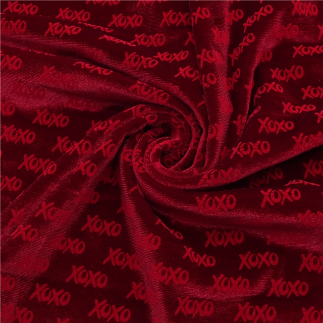 220g 2 ways velvet letters stretch velvet fabric