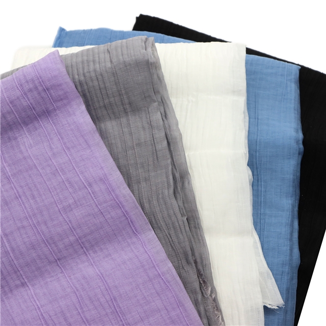 plain tencel bubble wrinkle fabric