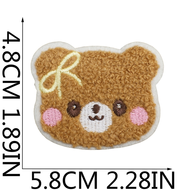 back with glue bear towel embroidery patch (back with glue) 13#