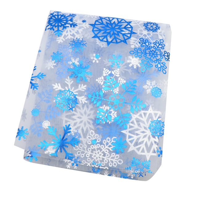 90% synthetic fiber, 10% others christmas snowflake gold hot stamping organza fabric 100*145cm(39.4*57.1