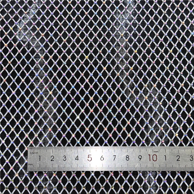 synthetic leather hot stamping diamond pattern transparent net bottom faux leather 20*33cm(7.9*13