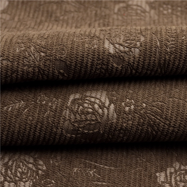 plain embossed rose corduroy fabric 3#coffee,50*150cm(19.7*59.1