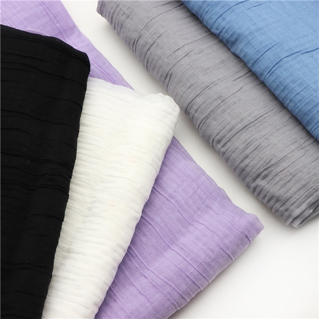 plain tencel bubble wrinkle fabric