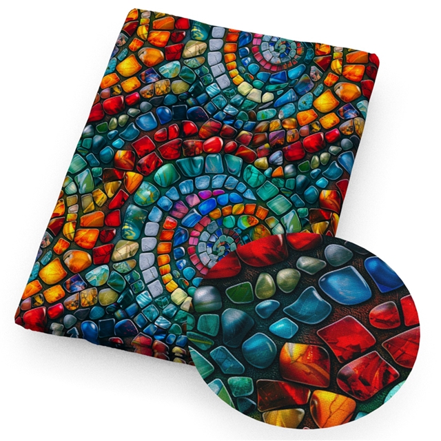 polyester cotton colorful swirls stone pattern series polyester cotton fabric set (12 pcs/set) polyester cotton fabric,50*45cm(19.7*17.7