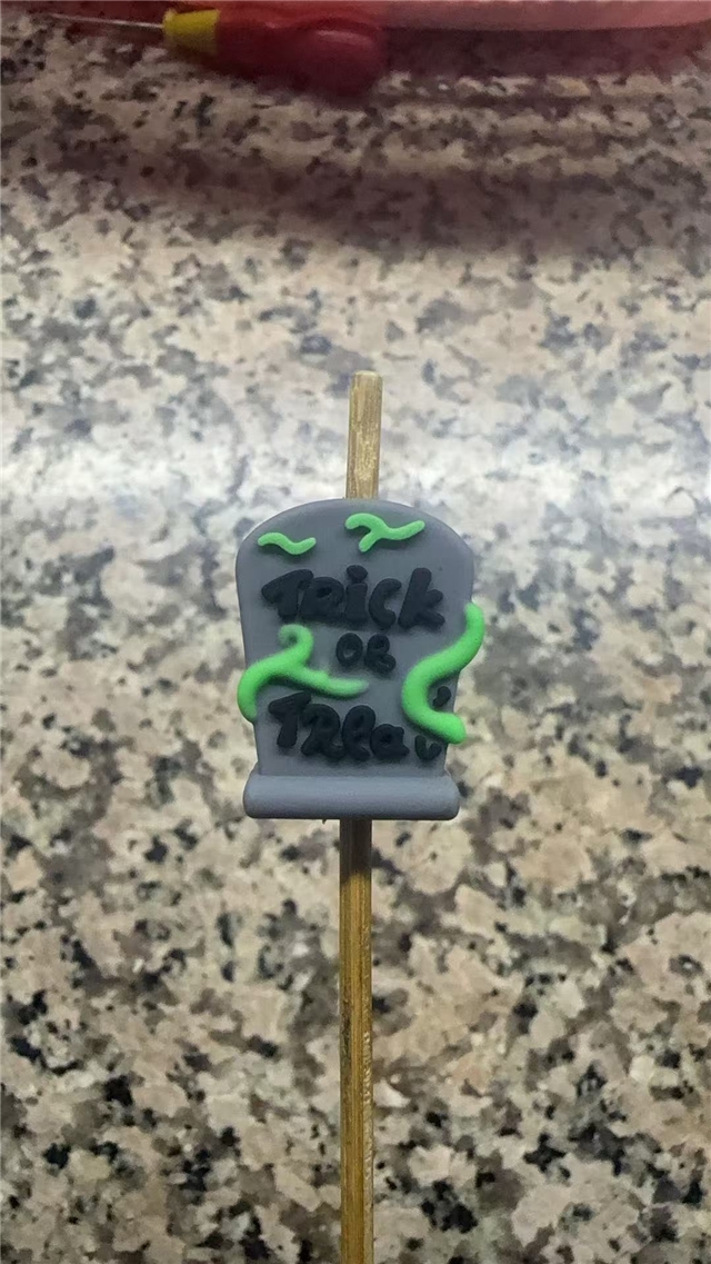 silicone three-dimensional halloween tombstone silicone bead