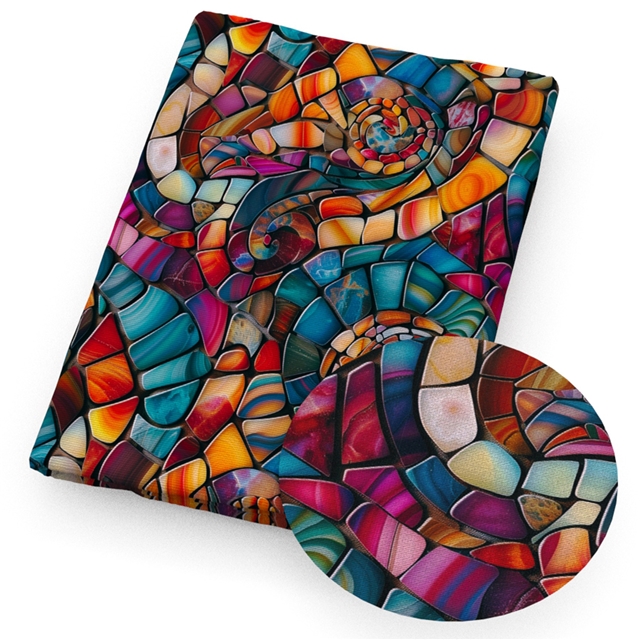 polyester cotton colorful swirls stone pattern series polyester cotton fabric set (12 pcs/set) polyester cotton fabric,50*45cm(19.7*17.7