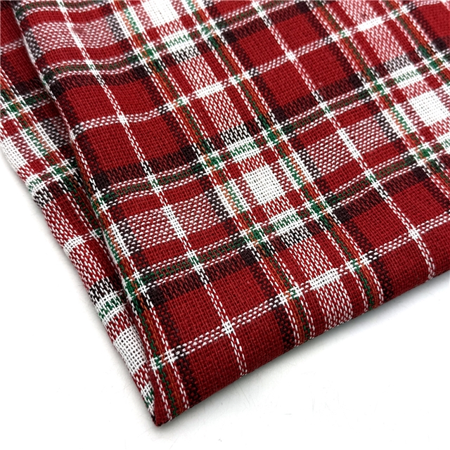 christmas color plaid yarn-dyed fabric
