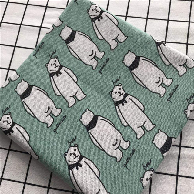 animal series cotton and linen printed fabric