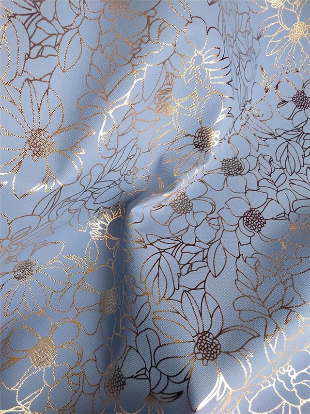 synthetic leather hot stamping flower faux leather