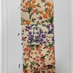 leaf flower printed corduroy fabric