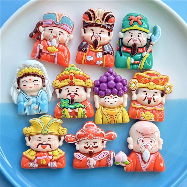 resin New Year God of Wealth Large 3D Resin Accessories