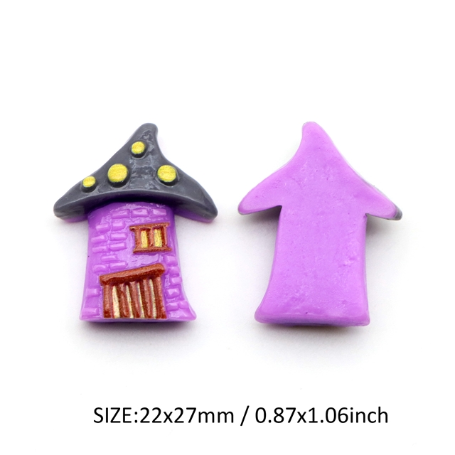 resin Halloween Witch Skull 3D Resin Accessories