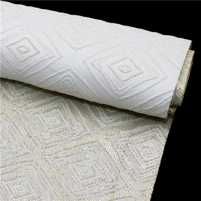 plain diamond pattern gold and silver jacquard fabric 5#beige+gold thread,50*135cm(19.7*53.1