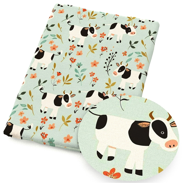 polyester cotton animal series polyester cotton fabric set (12 pcs/set) polyester cotton fabric,50*45cm(19.7*17.7
