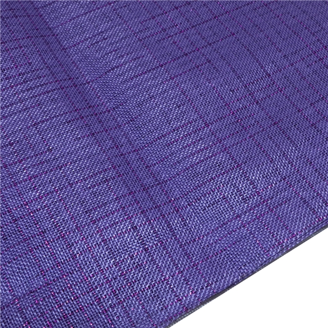 gold and silver thread plaid imitation linen fabric