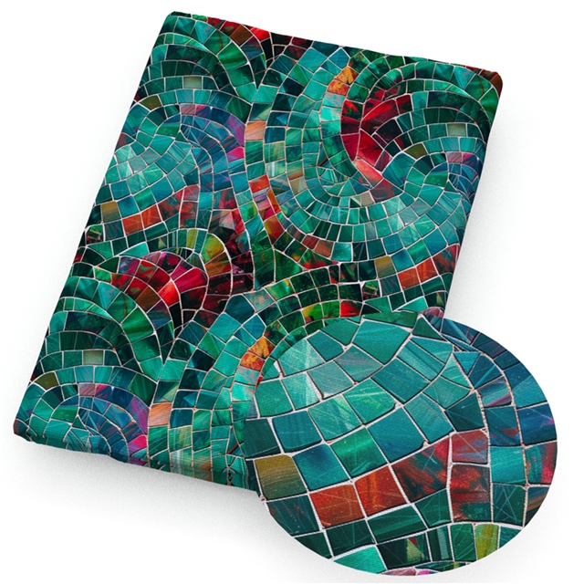polyester cotton colorful swirls stone pattern series polyester cotton fabric set (12 pcs/set) polyester cotton fabric,50*45cm(19.7*17.7