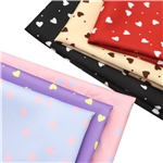 twill heart printed polyester fabric