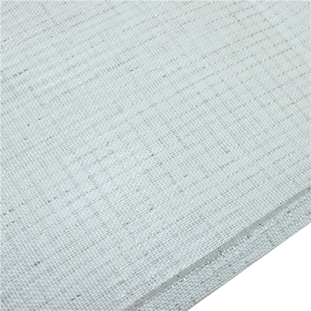 gold and silver thread plaid imitation linen fabric