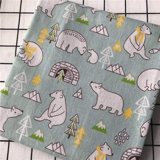 animal series cotton and linen printed fabric