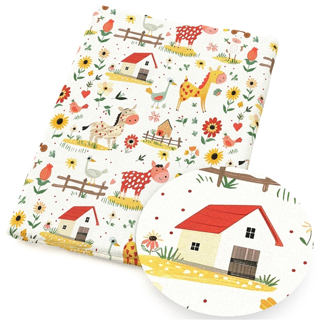 polyester cotton animal series polyester cotton fabric set (12 pcs/set) polyester cotton fabric,50*45cm(19.7*17.7