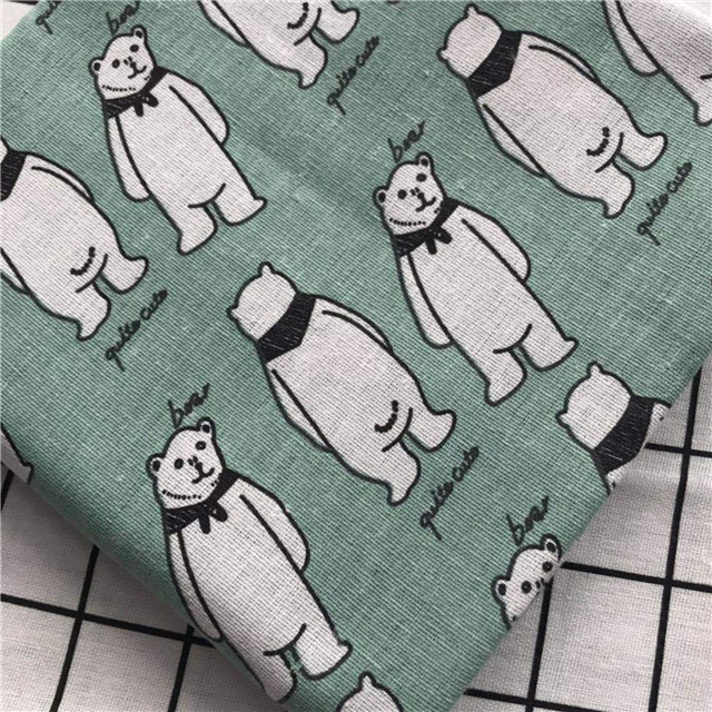 animal series cotton and linen printed fabric